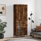 vidaXL Aparador alto madera contrachapada roble ahumado 69,5x34x180 cm vidaXL Aparador alto madera contrachapada roble ahumado 69,5x34x180 cm