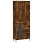 vidaXL Aparador alto madera contrachapada roble ahumado 69,5x34x180 cm vidaXL Aparador alto madera contrachapada roble ahumado 69,5x34x180 cm