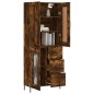 vidaXL Aparador alto madera contrachapada roble ahumado 69,5x34x180 cm vidaXL Aparador alto madera contrachapada roble ahumado 69,5x34x180 cm