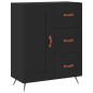 vidaXL Aparador alto madera contrachapada negro 69,5x34x180 cm vidaXL Aparador alto madera contrachapada negro 69,5x34x180 cm
