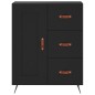 vidaXL Aparador alto madera contrachapada negro 69,5x34x180 cm vidaXL Aparador alto madera contrachapada negro 69,5x34x180 cm