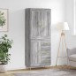 vidaXL Aparador alto madera contrachapada gris sonoma 69,5x34x180 cm vidaXL Aparador alto madera contrachapada gris sonoma 69,5x34x180 cm