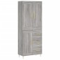 vidaXL Aparador alto madera contrachapada gris sonoma 69,5x34x180 cm vidaXL Aparador alto madera contrachapada gris sonoma 69,5x34x180 cm