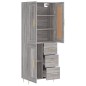 vidaXL Aparador alto madera contrachapada gris sonoma 69,5x34x180 cm vidaXL Aparador alto madera contrachapada gris sonoma 69,5x34x180 cm