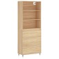vidaXL Aparador alto madera contrachapada color roble 69,5x34x180 cm vidaXL Aparador alto madera contrachapada color roble 69,5x34x180 cm