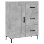 vidaXL Aparador alto madera contrachapada gris hormigón 69,5x34x180 cm