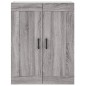 vidaXL Aparador alto madera contrachapada gris sonoma 69,5x34x180 cm
