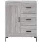 vidaXL Aparador alto madera contrachapada gris sonoma 69,5x34x180 cm
