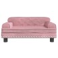 vidaXL Cama para perros de terciopelo rosa 70x45x30 cm vidaXL Cama para perros de terciopelo rosa 70x45x30 cm