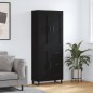 vidaXL Aparador alto madera contrachapada negro 69,5x34x180 cm vidaXL Aparador alto madera contrachapada negro 69,5x34x180 cm