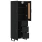 vidaXL Aparador alto madera contrachapada negro 69,5x34x180 cm vidaXL Aparador alto madera contrachapada negro 69,5x34x180 cm