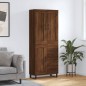 vidaXL Aparador alto madera contrachapada marrón roble 69,5x34x180 cm vidaXL Aparador alto madera contrachapada marrón roble 69,5x34x180 cm