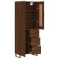 vidaXL Aparador alto madera contrachapada marrón roble 69,5x34x180 cm vidaXL Aparador alto madera contrachapada marrón roble 69,5x34x180 cm