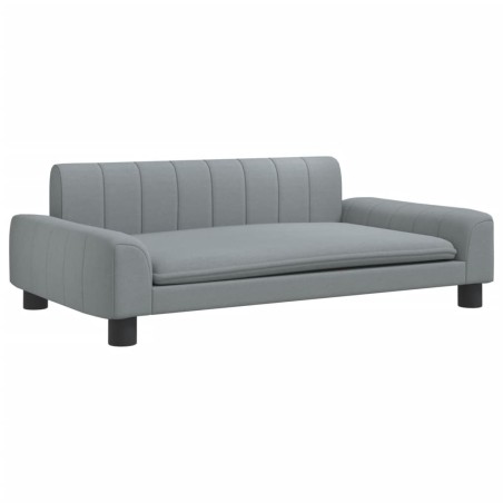 vidaXL Cama para perros de tela gris claro 90x53x30 cm