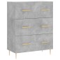 vidaXL Aparador alto madera contrachapada gris hormigón 69,5x34x180 cm vidaXL Aparador alto madera contrachapada gris hormigón 69,5x34x180 cm