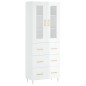 vidaXL Aparador alto madera contrachapada blanco brillo 69,5x34x180 cm vidaXL Aparador alto madera contrachapada blanco brillo 69,5x34x180 cm