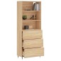 vidaXL Aparador alto madera contrachapada color roble 69,5x34x180 cm vidaXL Aparador alto madera contrachapada color roble 69,5x34x180 cm