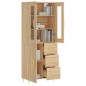 vidaXL Aparador alto madera contrachapada color roble 69,5x34x180 cm vidaXL Aparador alto madera contrachapada color roble 69,5x34x180 cm