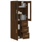 vidaXL Aparador alto madera contrachapada marrón roble 69,5x34x180 cm vidaXL Aparador alto madera contrachapada marrón roble 69,5x34x180 cm