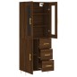 vidaXL Aparador alto madera contrachapada marrón roble 69,5x34x180 cm vidaXL Aparador alto madera contrachapada marrón roble 69,5x34x180 cm