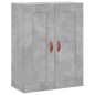 vidaXL Aparador alto madera contrachapada gris hormigón 69,5x34x180 cm