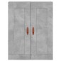 vidaXL Aparador alto madera contrachapada gris hormigón 69,5x34x180 cm