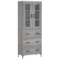 vidaXL Aparador alto madera contrachapada gris sonoma 69,5x34x180 cm vidaXL Aparador alto madera contrachapada gris sonoma 69,5x34x180 cm