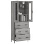 vidaXL Aparador alto madera contrachapada gris sonoma 69,5x34x180 cm vidaXL Aparador alto madera contrachapada gris sonoma 69,5x34x180 cm