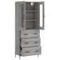 vidaXL Aparador alto madera contrachapada gris sonoma 69,5x34x180 cm vidaXL Aparador alto madera contrachapada gris sonoma 69,5x34x180 cm