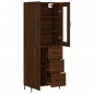 vidaXL Aparador alto madera contrachapada marrón roble 69,5x34x180 cm vidaXL Aparador alto madera contrachapada marrón roble 69,5x34x180 cm
