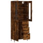 vidaXL Aparador alto madera contrachapada roble ahumado 69,5x34x180 cm vidaXL Aparador alto madera contrachapada roble ahumado 69,5x34x180 cm