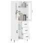 vidaXL Aparador alto madera contrachapada blanco brillo 69,5x34x180 cm vidaXL Aparador alto madera contrachapada blanco brillo 69,5x34x180 cm