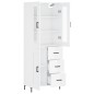 vidaXL Aparador alto madera contrachapada blanco brillo 69,5x34x180 cm vidaXL Aparador alto madera contrachapada blanco brillo 69,5x34x180 cm