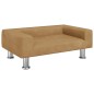 vidaXL Cama para perros de terciopelo marrón 70x45x26,5 cm