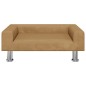 vidaXL Cama para perros de terciopelo marrón 70x45x26,5 cm