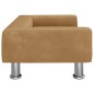 vidaXL Cama para perros de terciopelo marrón 70x45x26,5 cm