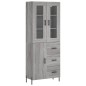 vidaXL Aparador alto madera contrachapada gris sonoma 69,5x34x180 cm vidaXL Aparador alto madera contrachapada gris sonoma 69,5x34x180 cm