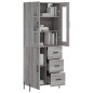 vidaXL Aparador alto madera contrachapada gris sonoma 69,5x34x180 cm vidaXL Aparador alto madera contrachapada gris sonoma 69,5x34x180 cm