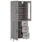 vidaXL Aparador alto madera contrachapada gris sonoma 69,5x34x180 cm vidaXL Aparador alto madera contrachapada gris sonoma 69,5x34x180 cm