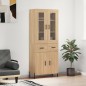 vidaXL Aparador alto madera contrachapada color roble 69,5x34x180 cm vidaXL Aparador alto madera contrachapada color roble 69,5x34x180 cm