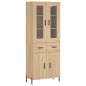 vidaXL Aparador alto madera contrachapada color roble 69,5x34x180 cm vidaXL Aparador alto madera contrachapada color roble 69,5x34x180 cm