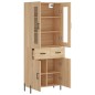 vidaXL Aparador alto madera contrachapada color roble 69,5x34x180 cm vidaXL Aparador alto madera contrachapada color roble 69,5x34x180 cm