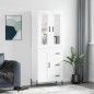 vidaXL Aparador alto madera contrachapada blanco 69,5x34x180 cm vidaXL Aparador alto madera contrachapada blanco 69,5x34x180 cm