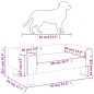 vidaXL Cama para perros de terciopelo marrón 70x45x26,5 cm