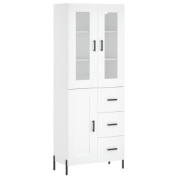 vidaXL Aparador alto madera contrachapada blanco 69,5x34x180 cm