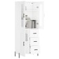 vidaXL Aparador alto madera contrachapada blanco 69,5x34x180 cm vidaXL Aparador alto madera contrachapada blanco 69,5x34x180 cm