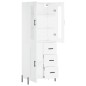 vidaXL Aparador alto madera contrachapada blanco 69,5x34x180 cm vidaXL Aparador alto madera contrachapada blanco 69,5x34x180 cm