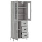 vidaXL Aparador alto madera contrachapada gris sonoma 69,5x34x180 cm vidaXL Aparador alto madera contrachapada gris sonoma 69,5x34x180 cm