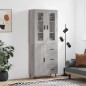 vidaXL Aparador alto madera contrachapada gris sonoma 69,5x34x180 cm vidaXL Aparador alto madera contrachapada gris sonoma 69,5x34x180 cm