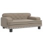vidaXL Cama para perros de cuero sintético color capuchino 70x45x30 cm vidaXL Cama para perros de cuero sintético color capuchino 70x45x30 cm